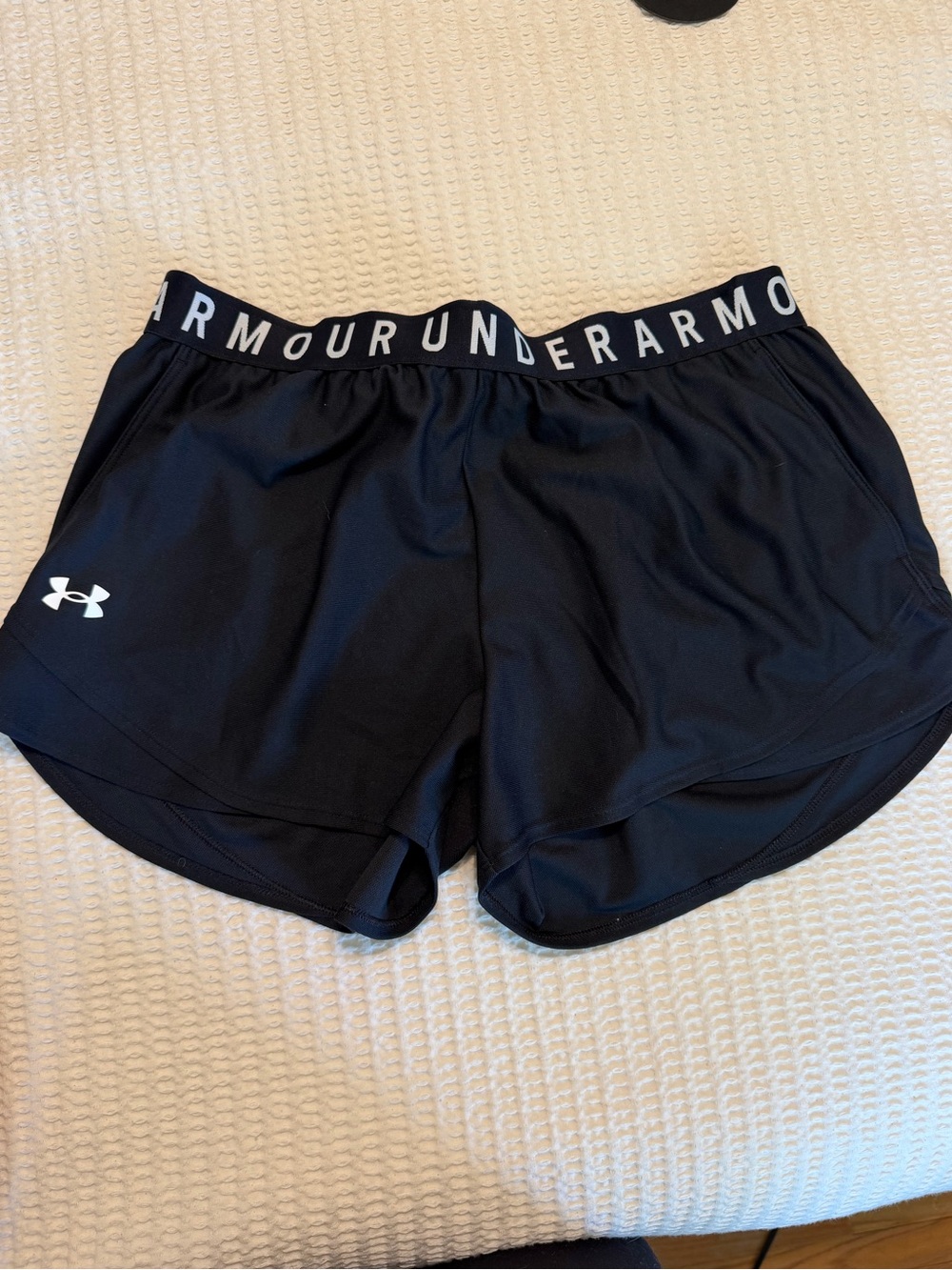 Under Armour Black Women's Athletic Shorts with Branded Waistband
